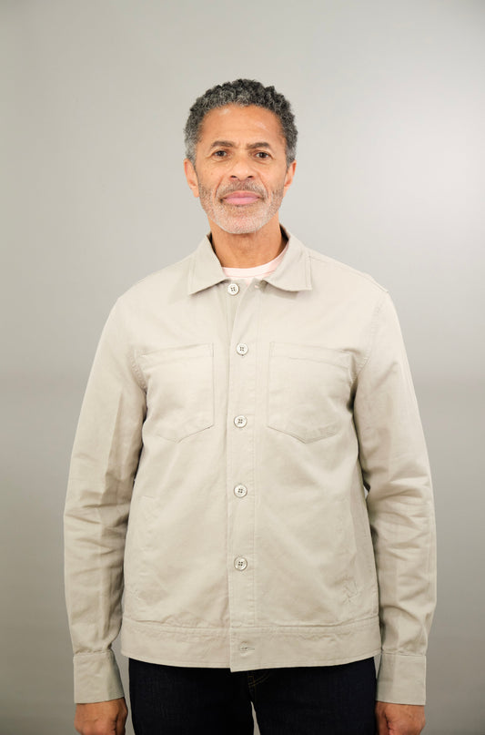Turner Long Sleeve Jacket - Cotton Linen Stone