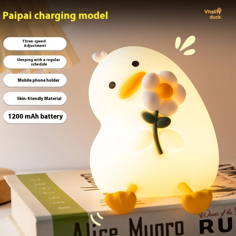 Veilleuse de chevet décorative petite fleur canard vitalité USB