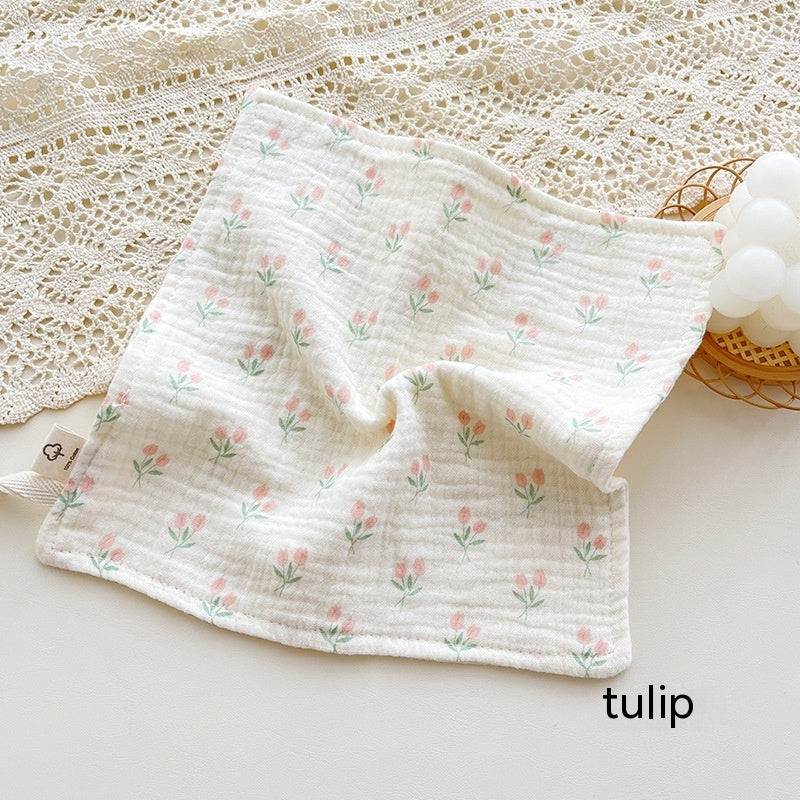 Baby Four-Layer Gauze Towel - Floral Print