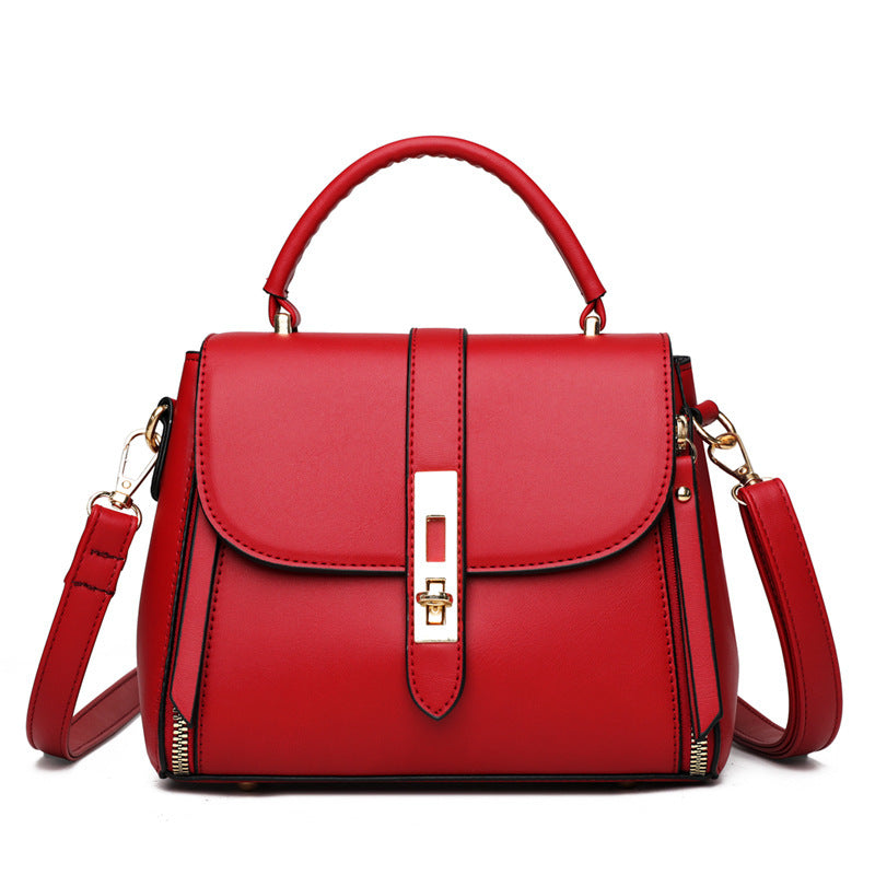 Sac à bandoulière en cuir souple pour femme, sacoche portable