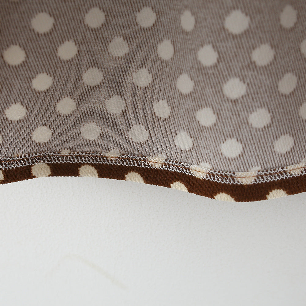 Robe bébé fille à col claudine et jupe à pois