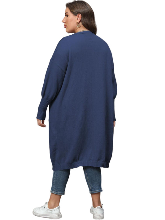Gilet Grande Taille à Manches Longues et Poches