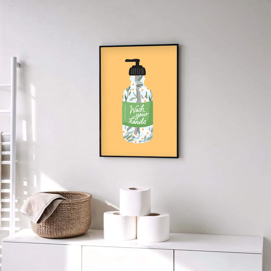 WASH YOUR HANDS DAISY FRESH PRINT