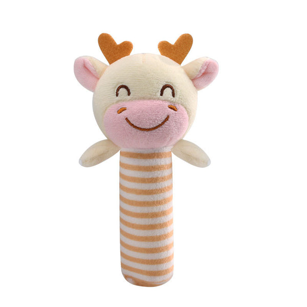 Baby Plush Animal Rattle - Soft Comfort Toy