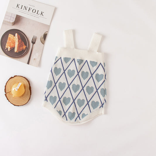 Jacquard Knit Baby Romper