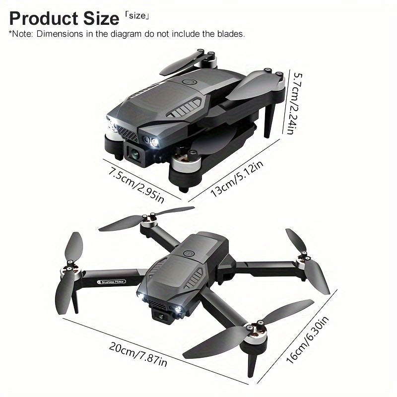 ESULOMP Brushless Drone - HD Dual Camera RC Quadcopter F196