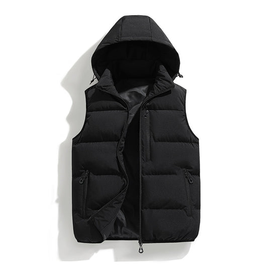Mens Multi-pocket Waterproof Outdoor Hooded Vest