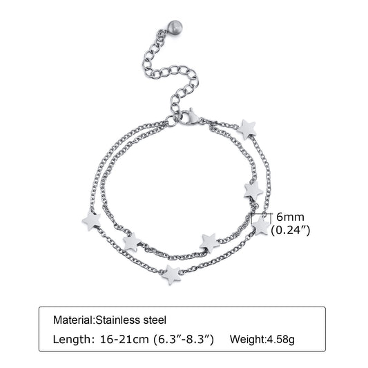 Stainless Steel XINGX Double-layer Bracelet