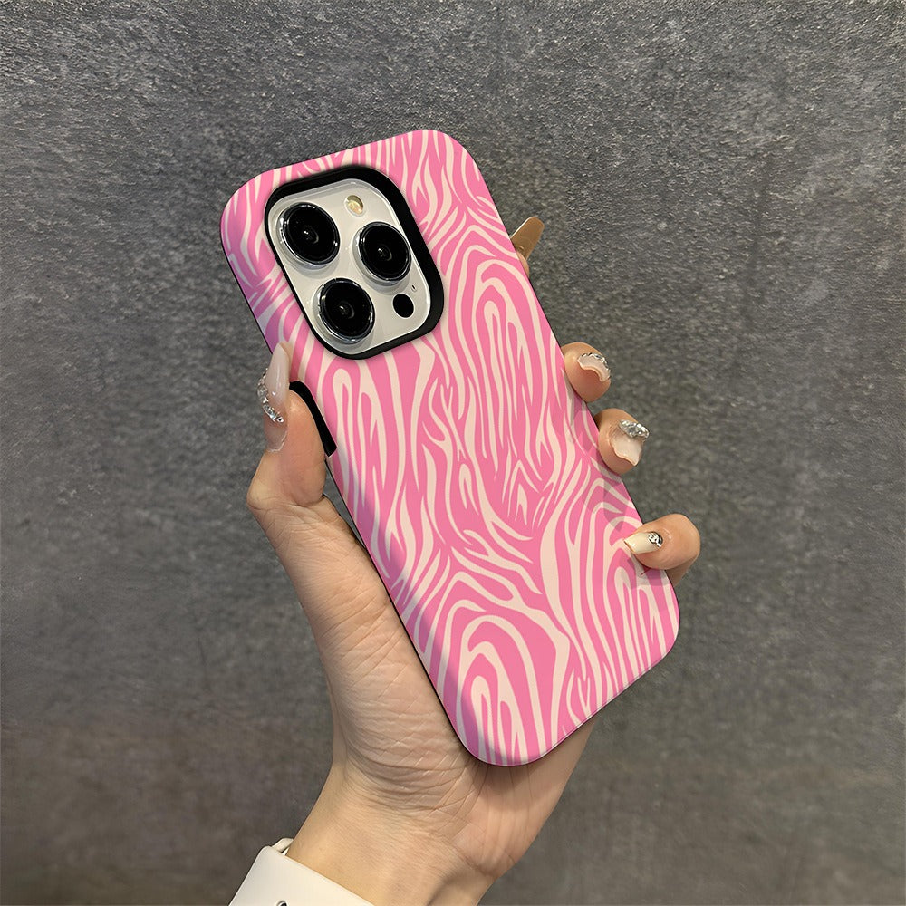 Coque de protection pour téléphone Apple 16 à motif tigre, coque 2 en 1 avec film, coque rigide pour téléphone Apple 15pm 13