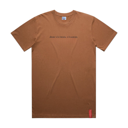 NVYSKN Mens Cotton Latin Design T Shirt “Dum Vivimus, Vivamus”