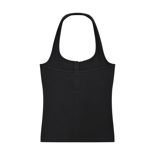 Women's Ribbed Henley Tank Top 250GSM