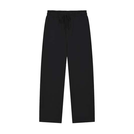 Solid Color Straight-Leg Sweatpants