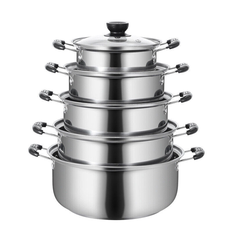 Stainless Steel Saucepan Induction 5Pcs