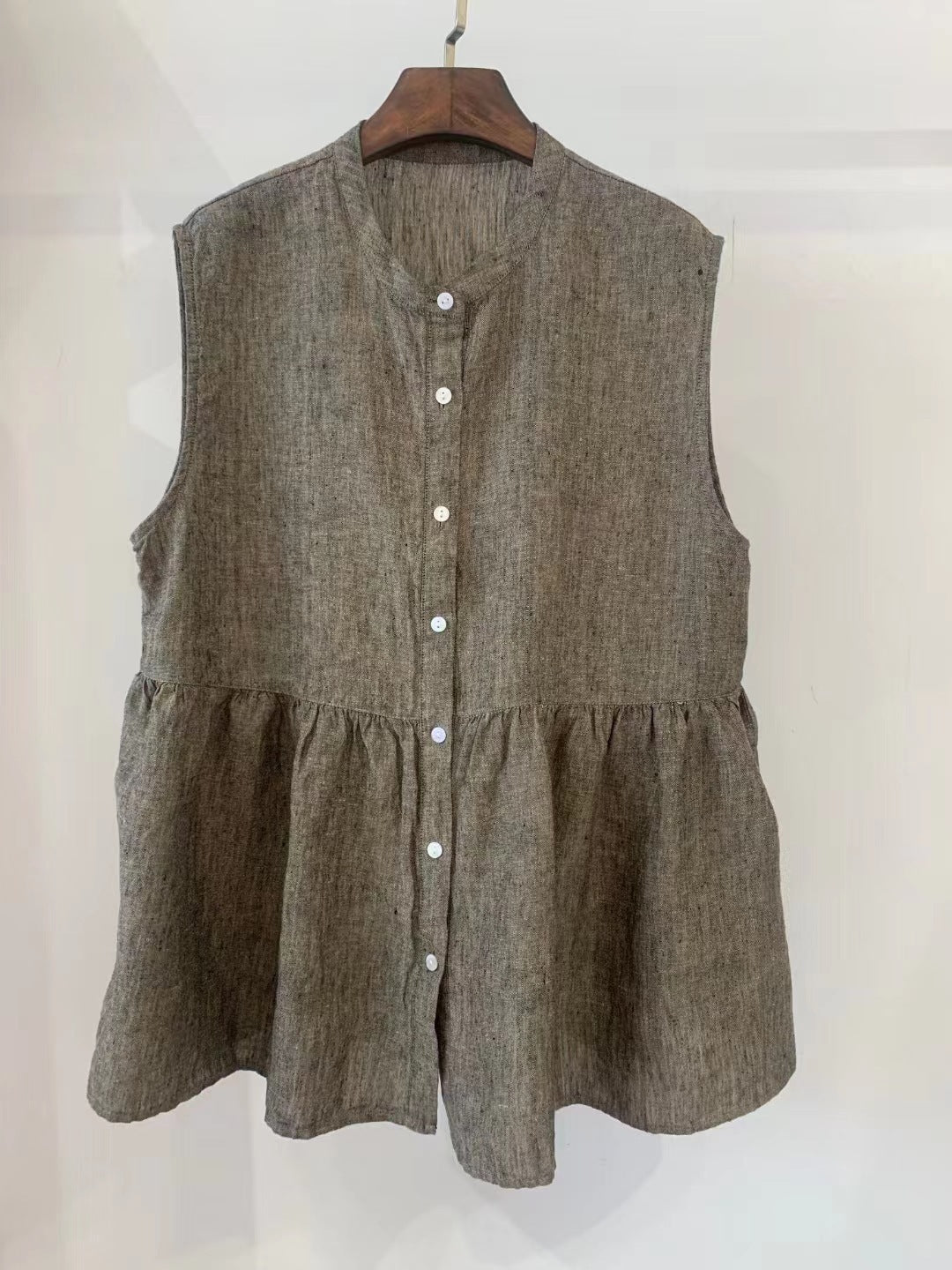 Gilet sans manches pour femme à coutures bandeau