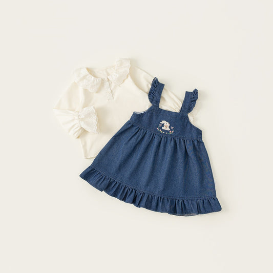 Children's Denim Skirt Suit
