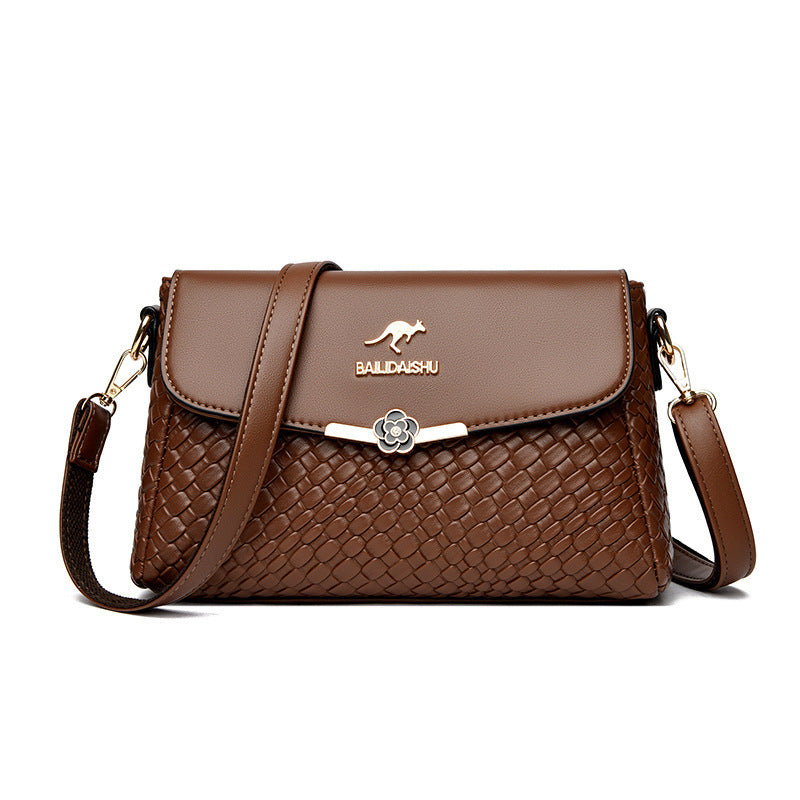 Plaid PU Leather Crossbody Bag