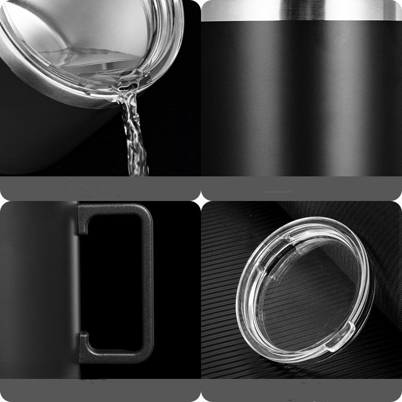 Tasse à thé en acier inoxydable avec anse de bureau
