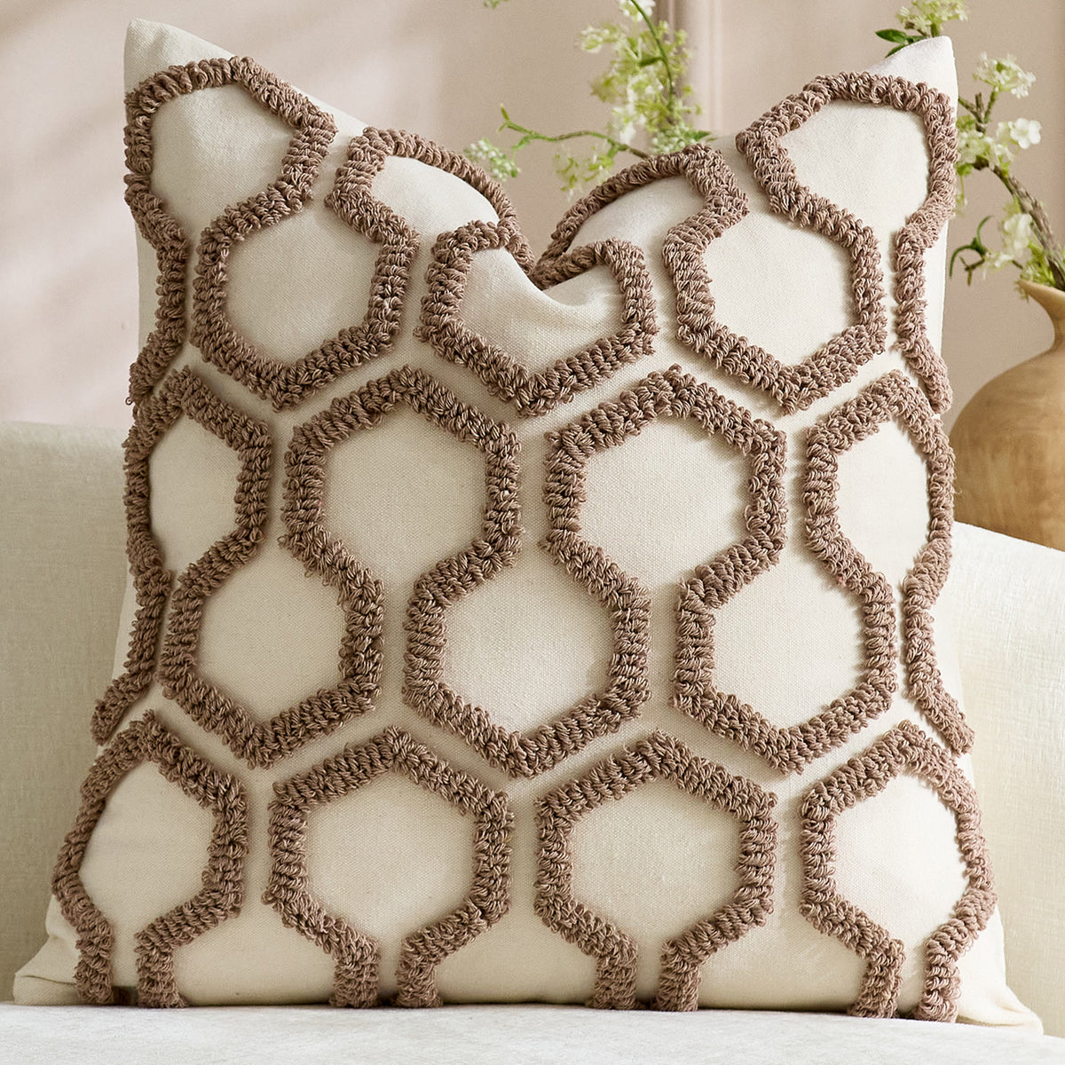 Honeycomb Tufted Cushion Cover