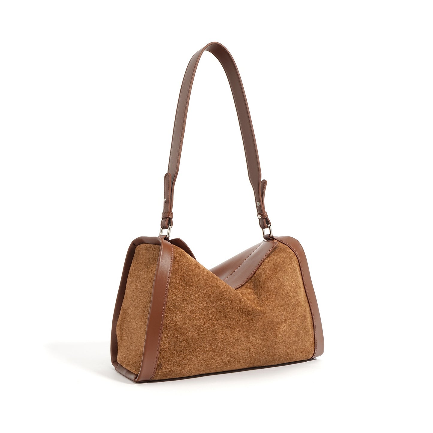 Sac bandoulière de ville en cuir mat - Grande capacité