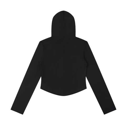 Women's Slim Cropped Full Zip Hoodie 260GSM