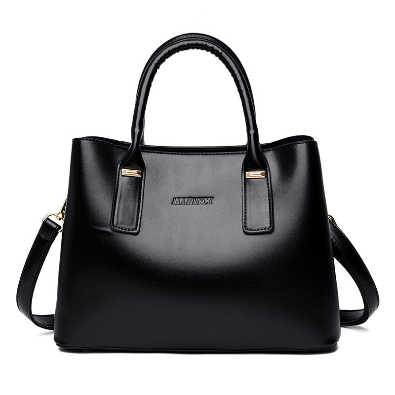 Soft Leather Large Capacity Handbag - Street Trend Tote