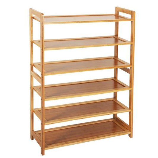 Flat Shoe Rack In Natural Wood Color