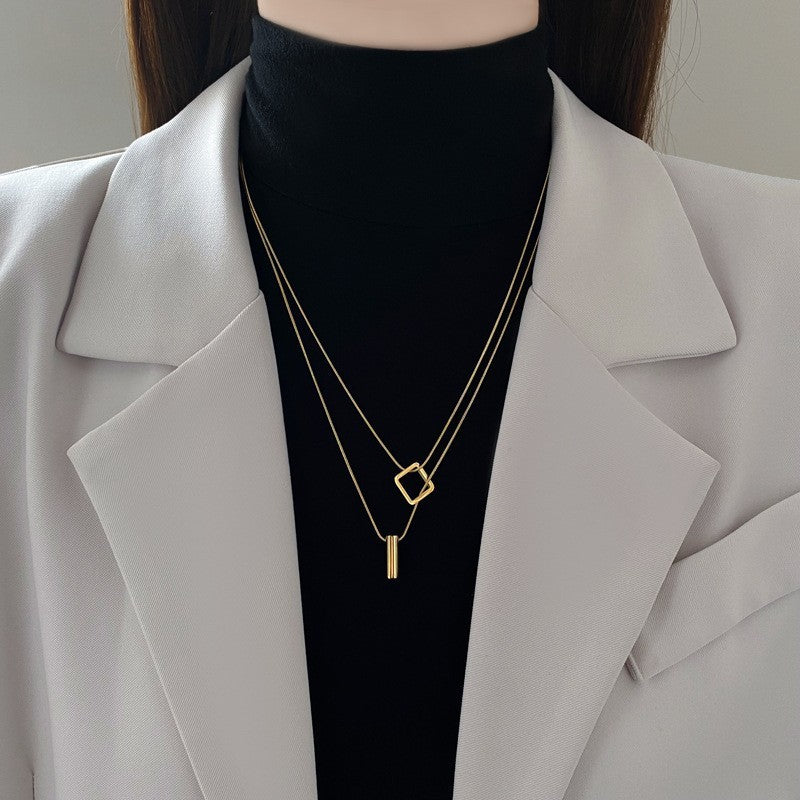 Geometric Chain Temperament Necklace