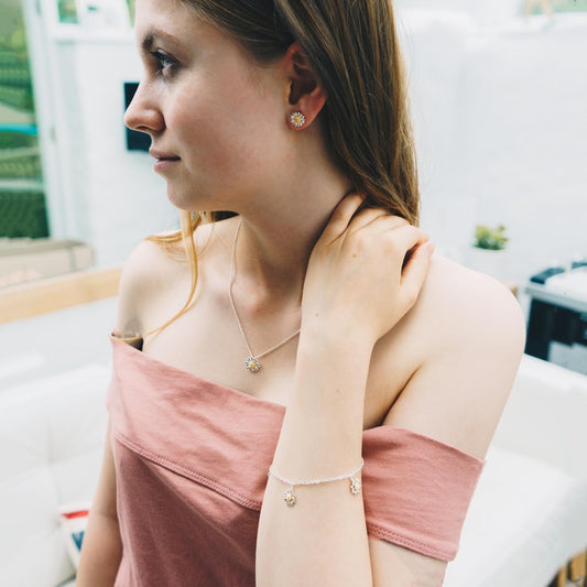 3pc Daisy Bracelet Set