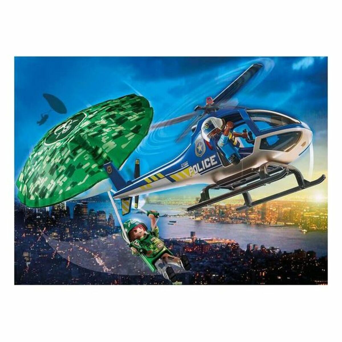 Playset City Action Police helicopter: Parachute Chase Playmobil 70569 19 pcs (19 pcs)