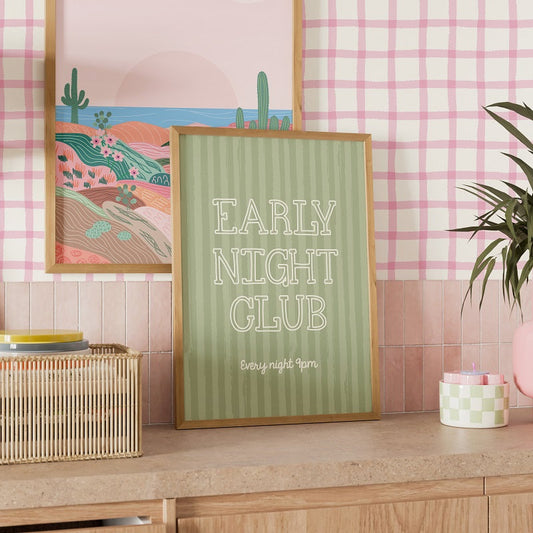EARLY NIGHT CLUB GREEN PRINT