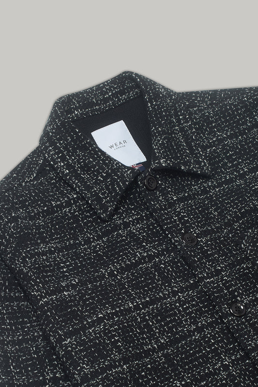 Theydon Frame Overshirt - Black / White