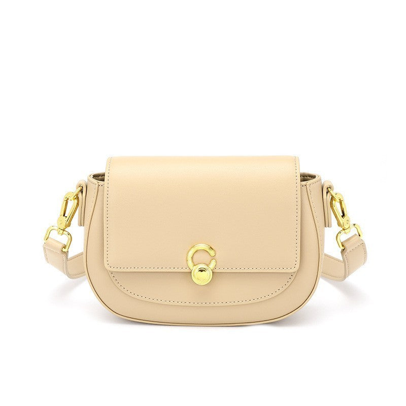Portable Leather Shoulder Bag - Shell Shape Crossbody