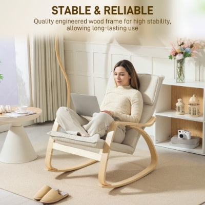 Upholstered Lounge Chair Recliner With High Back