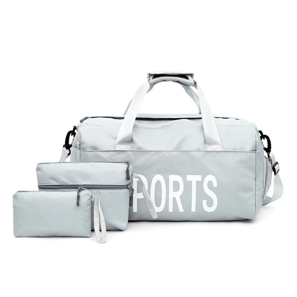 Nylon Sports Bag Set - 3-Piece Gym & Travel Duffel