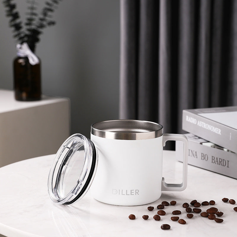 Tasse à thé en acier inoxydable avec anse de bureau