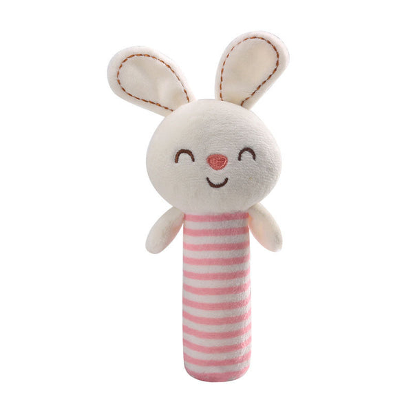 Baby Plush Animal Rattle - Soft Comfort Toy