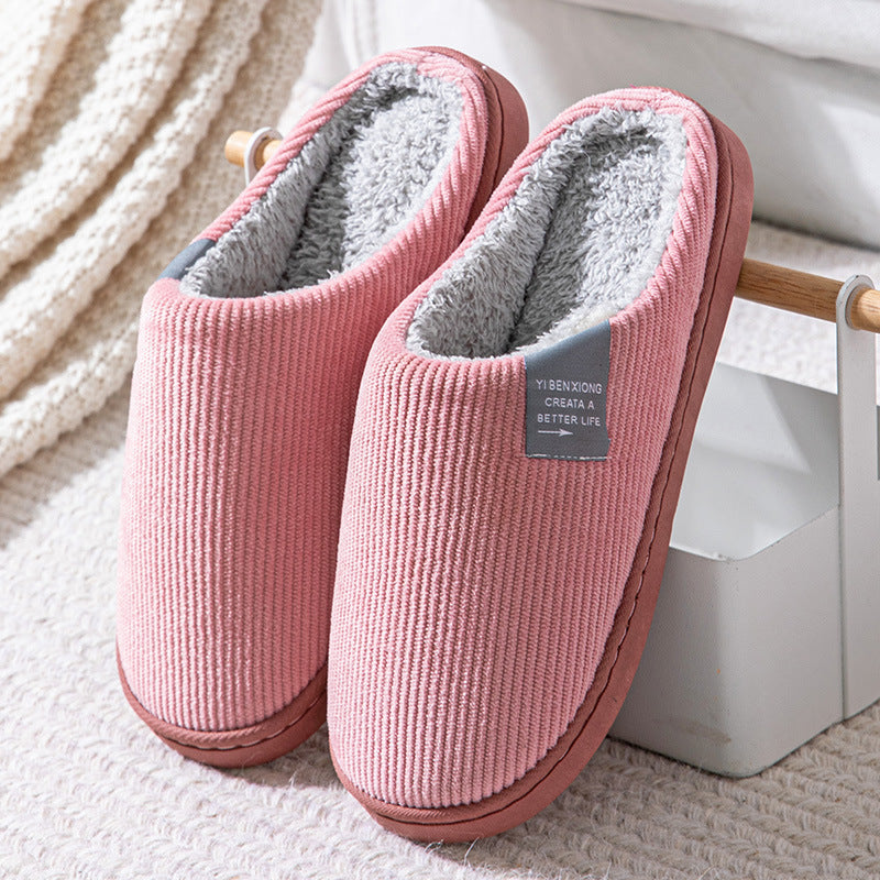 Chaussons d'intérieur chauds en coton pour l'hiver