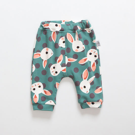 Kids Cartoon Velvet-Lined Leggings