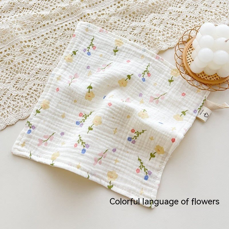 Baby Four-Layer Gauze Towel - Floral Print