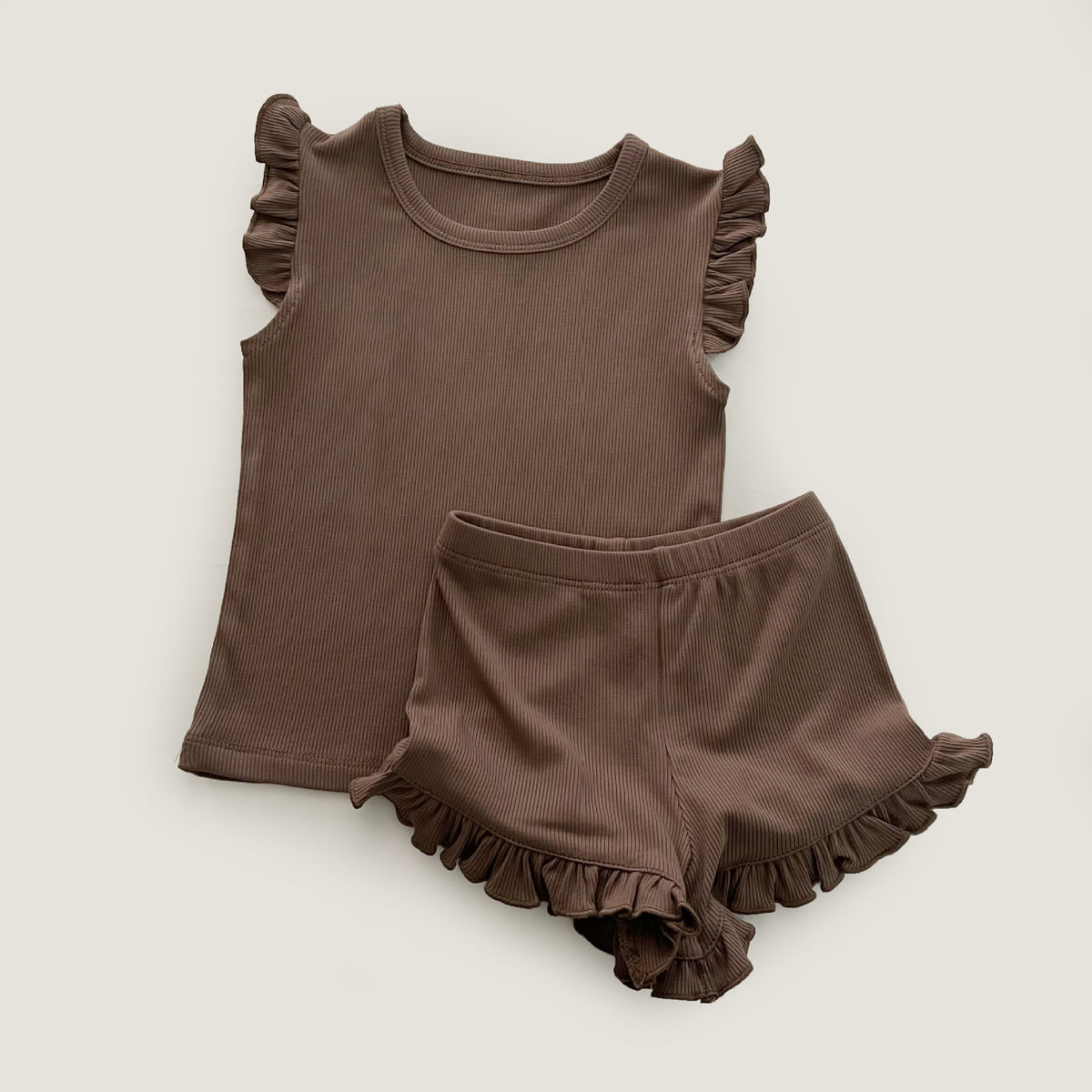 Vêtements de détente pour enfants Pyjamas pour filles Nouvel ensemble d'été en dentelle Gilet bébé de base