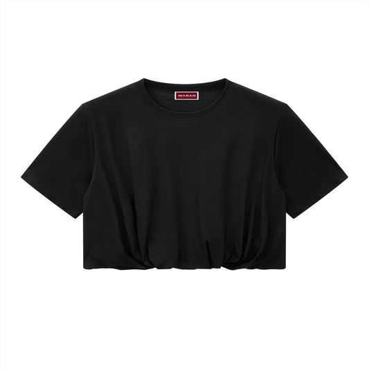 Women’s Crop Bubble Hem T-Shirt