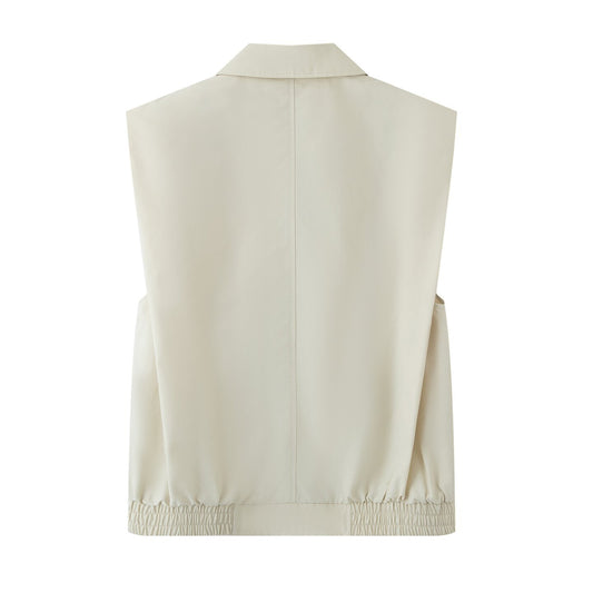 Women's Casual Sleeveless Vest Coat and shorts