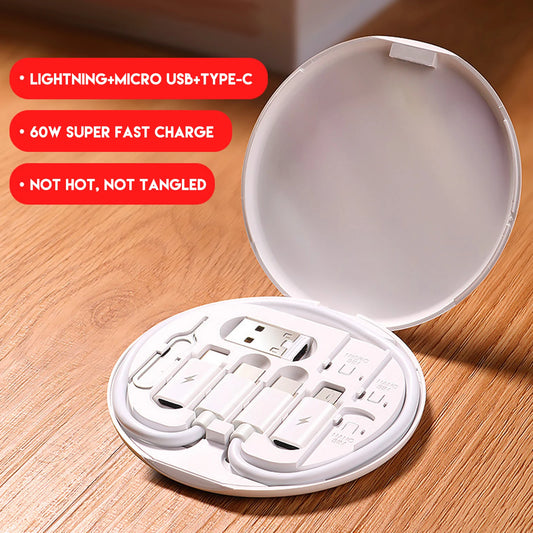 5-in-1 60W Fast Charging Cable Organiser Box
