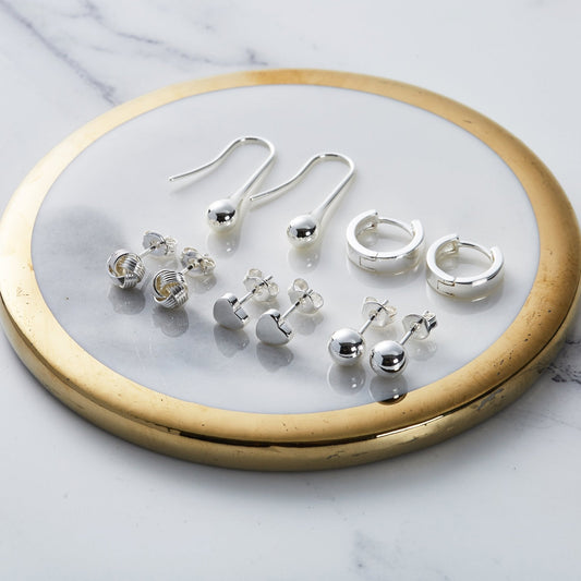 5 Pairs of Silver Plated Earrings