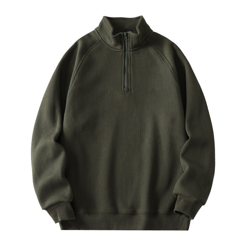 Mens Stand-collar Fleece Sweatshirt - Stuffs & Savers