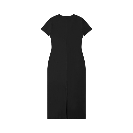 Women's V-Neck Short Sleeve Maxi Dress 260GSM