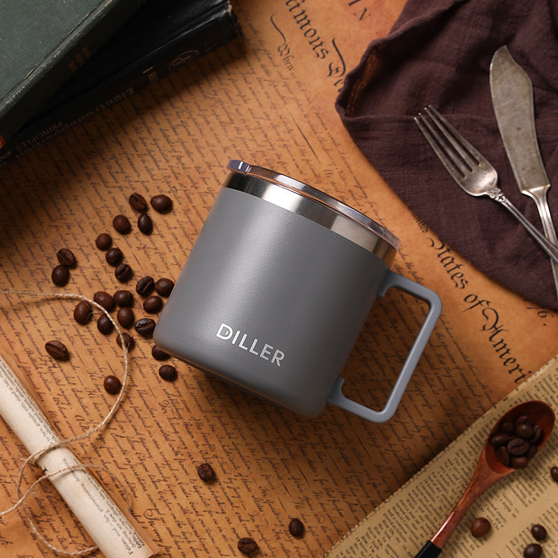 Tasse à thé en acier inoxydable avec anse de bureau