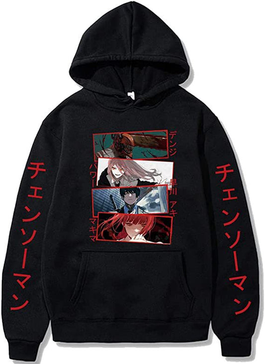 Chainsaw Man loose fleece hooded hoodie