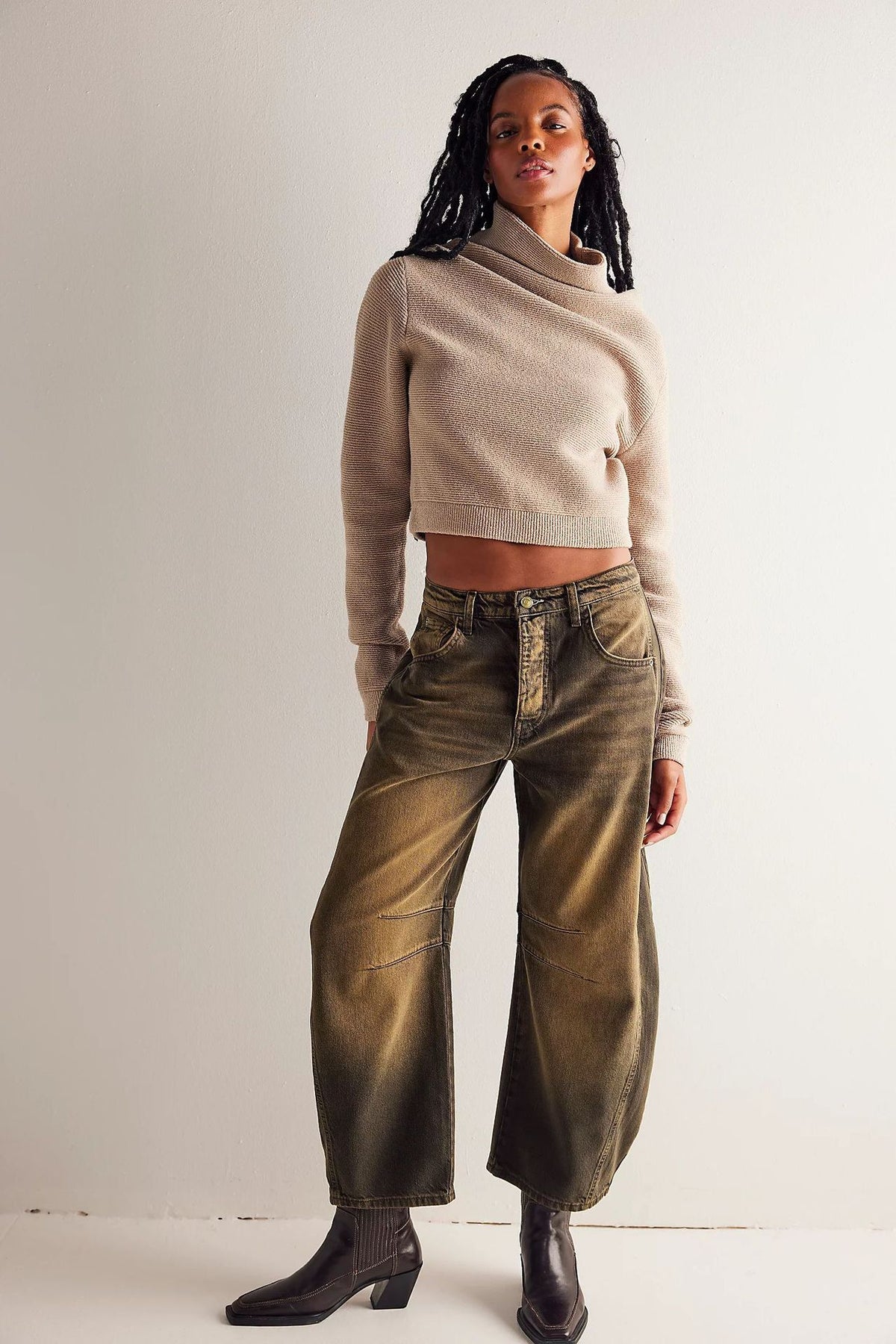 Jean fuselé taille mi-haute super extensible