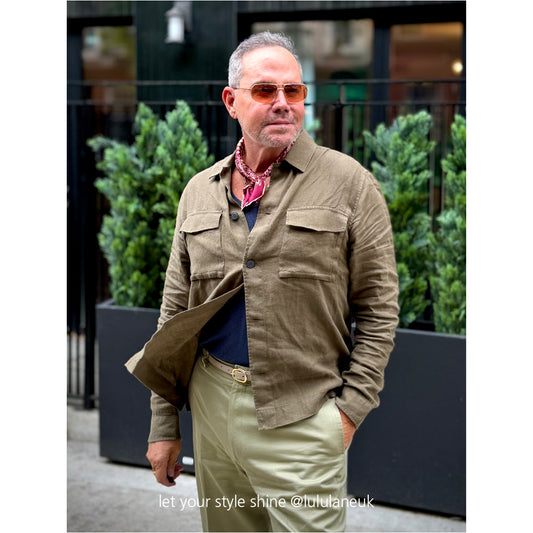 Classic Baroque Check Men's Square Silk Neckerchief Scarf - 53cm